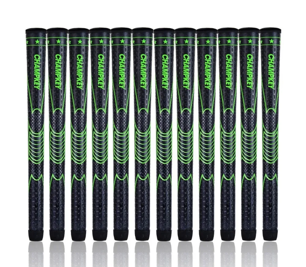 NEW 13 x Champkey Over Size Golf Grip Green Black PU AVS Sof Material Club Grips With 15PCS Tapes Free NEW 13 x Champkey Over Size Golf Grip Green Black PU AVS Sof Material Club Grips With 15PCS Tapes Free