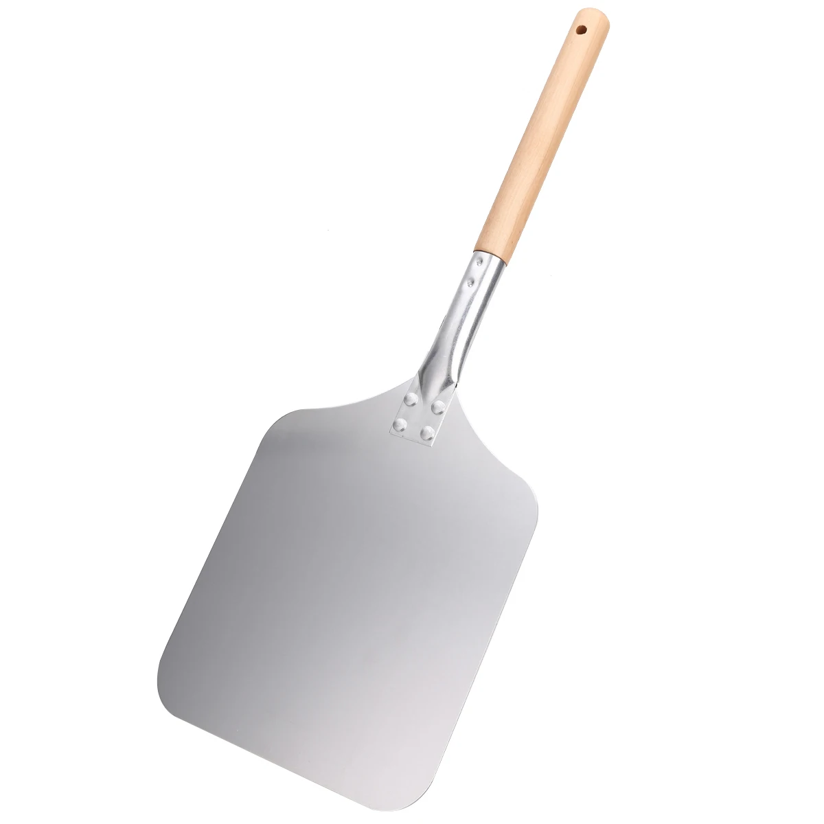 1pcs 23cmx58cm Aluminum Pizza Peel Shovel Cake Shovel Square Pizza Lifter Pizza Turner with Wood Handle Bakeware Accessories