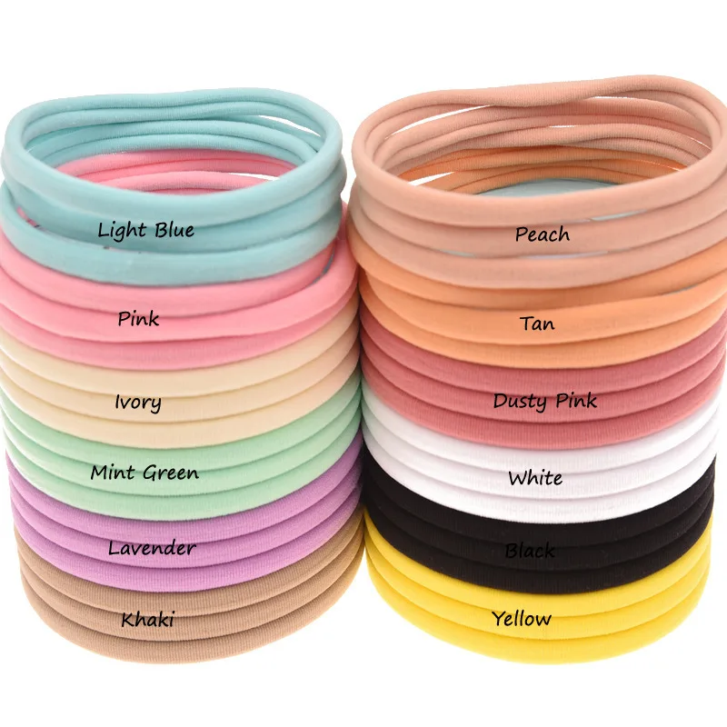 baby accessories crochet 12pcs Nylon Headband for Baby Hair Accessories Girls Boys Unisx Headbands Nude High Elastic Hairbands Children Color Hair Circle baby accessories designer