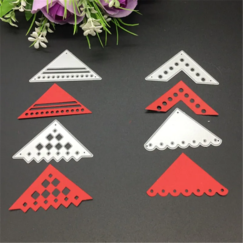 

Flower Lace Angle Corner Set Metal Cutting Dies Stencil Scrapbooking Photo Album Card Paper Embossing Craft DIY