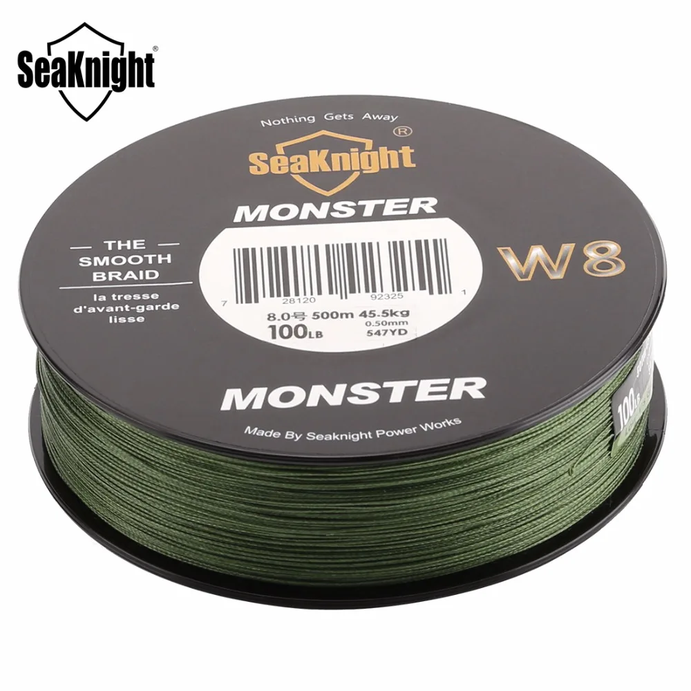 SeaKnight MS серия W8 плетеная леска 500 м 546YDS 8 нитей проволока PE многофиламентная для