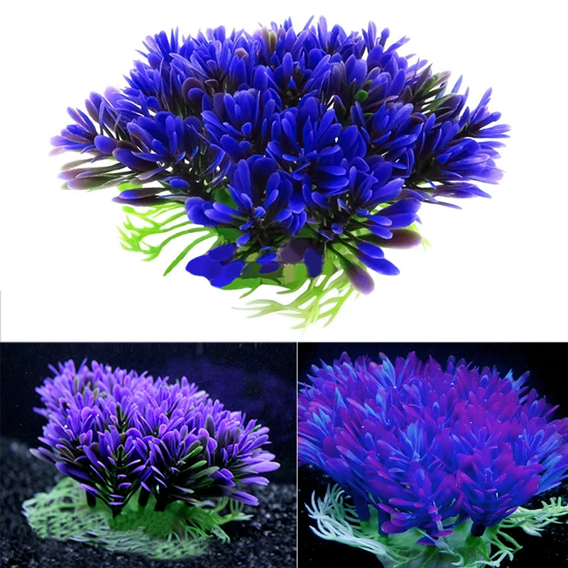 Soft Purple Aquarium Underwater Water Plant Fish Tank Water Plants For