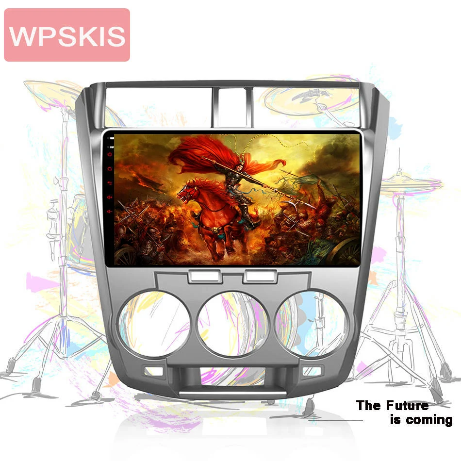 Discount Octa core Android 9.0 64G Car dvd video Player audio a/v gps navi with 4G wifi For Honda City 2009 - 2012 dab dvr cam swc mirror 5