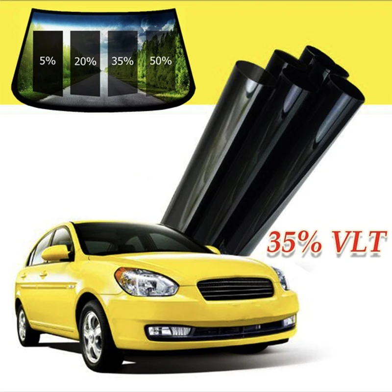 Автомобильный солнцезащитный стикер 35% VLT Авто Окно тонировка стекло наклейка клейкая пленка для автомобиля жилой коммерческий 50*300 см