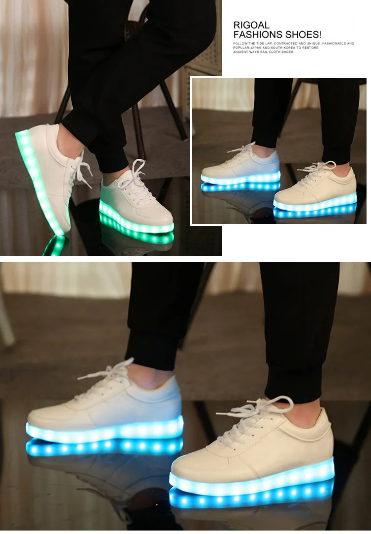 KRIATIV USB Charger Lighted shoes for Boy&Girl glowing sneakers Light Up trainers Kid Casual Luminous Sneakers led slippers slippers for boy