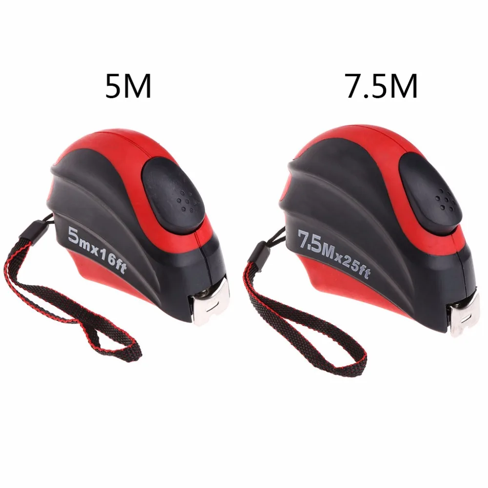 

5m 7.5m Tape Measure Self locking Rubberized Metric Auto Measuring Tape Ruler Steel Tape Ruler