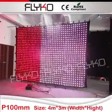 P10 Бестселлер диджеев видеозавеса LED 3x4 м