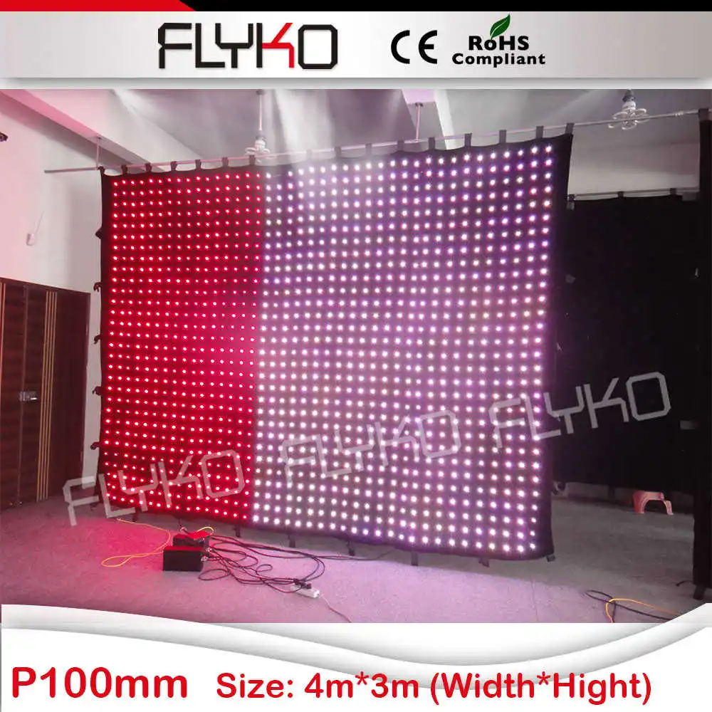 P10 best seller DJ music video led curtain 3x4m | Лампы и освещение