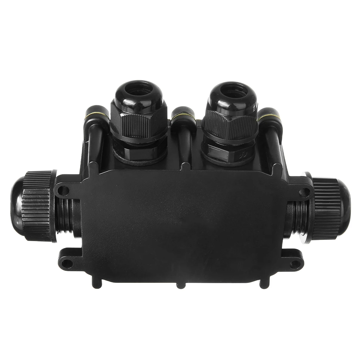 New 450V 24A 4 Way Plastic Waterproof Electrical Junction Box Cable Wire Connector Dust-proof IP68 Junction Box Case Black
