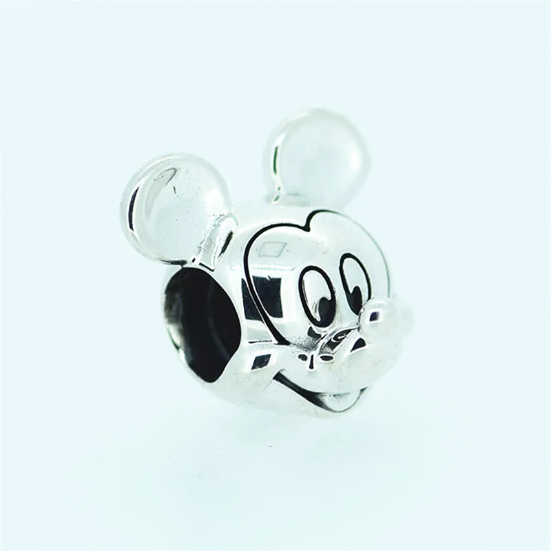 

CKK Silver 925 Jewelry Mickey Silver Charm Original Sterling Silver Bead Charm Fits Pandora Bracelet Beads for Jewelry Making