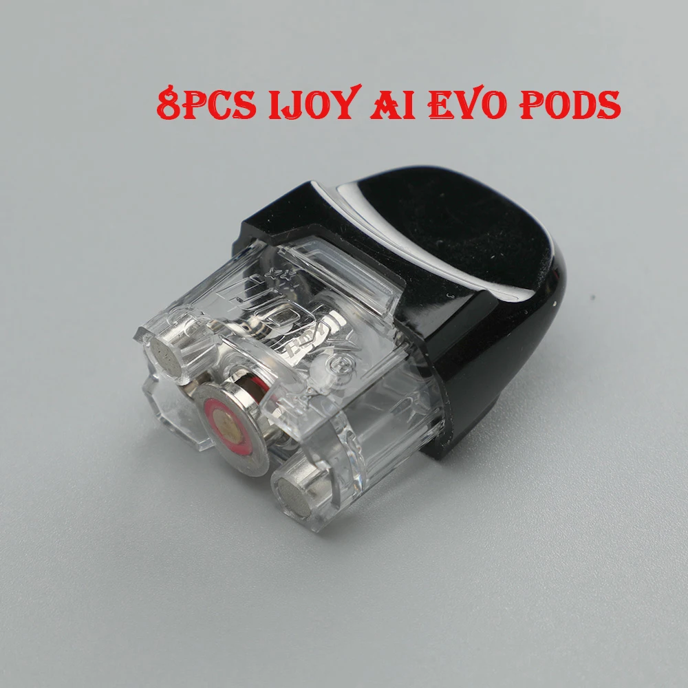 

8pcs!!! IJOY AI EVO Replacement Pod 2.8ml Capacity with 0.7ohm Mesh Coil & 1.4ohm Coil for IJOY AI EVO Pod Kit Ecig Vape Pod