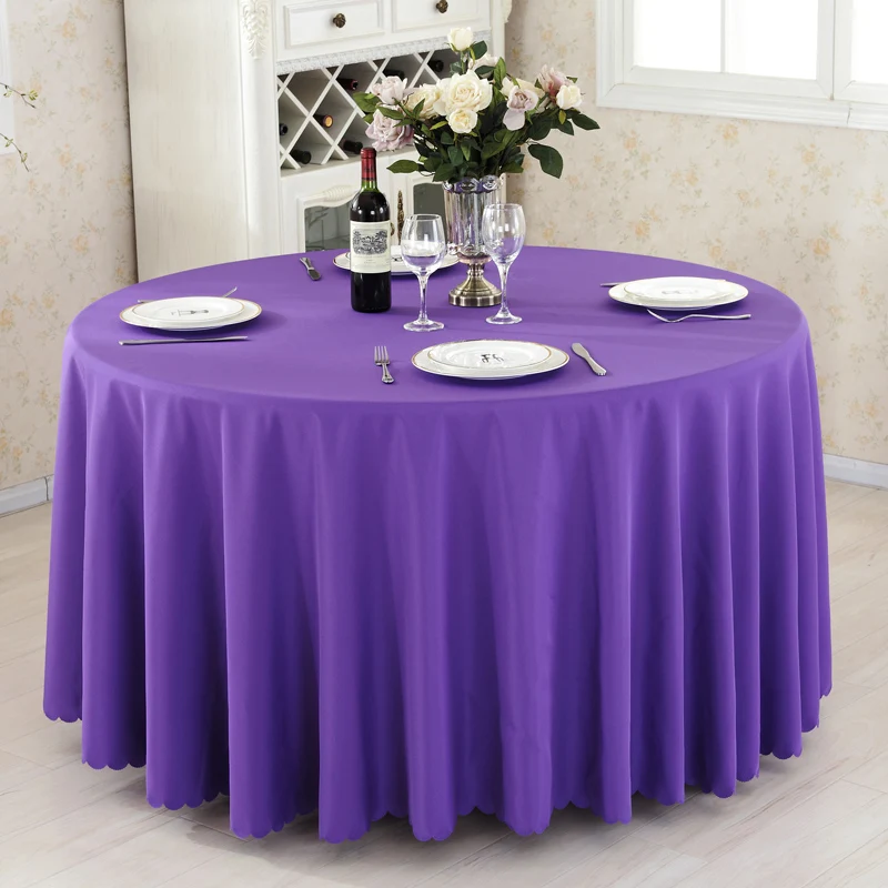 Dark Purple Одноцветная круглая скатерть для кемпинга, белая скатерть для стола, вечерние скатерти для отеля, свадьбы, столовой и журнального столика - Цвет: Dark Purple