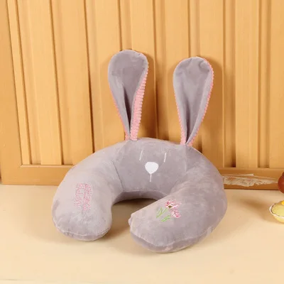 Творческий мультфильм U форма плюшевая подушка с классными большими-Ушастый кролик, подушка для путешествий, чехол с изображением головы подушка для офиса, для сиесты Подушка 7 Стильная обувь кукла - Цвет: NO.1