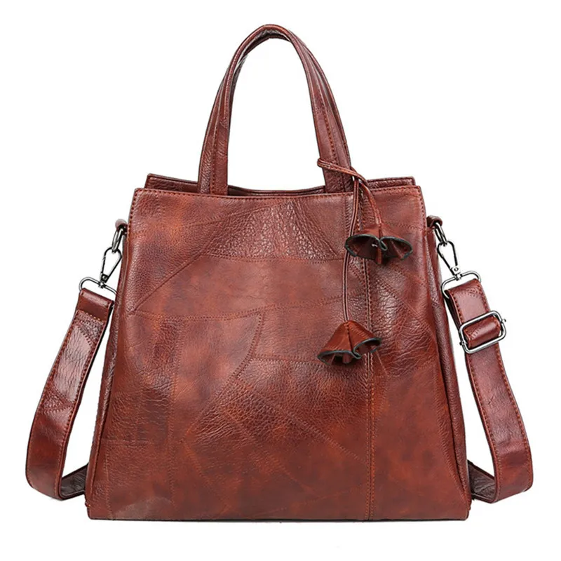 Дизайн, женская сумка с кисточками, винтажная сумка через плечо из искусственной кожи, женская большая Повседневная сумка, женские сумки-мессенджеры, Torebka damsk - Цвет: BROWN