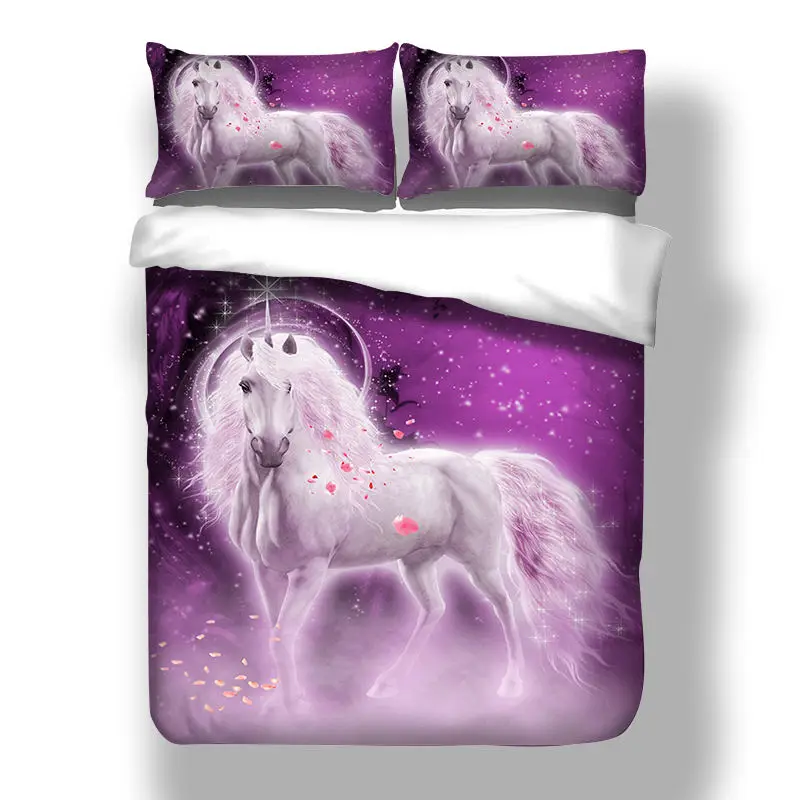

Blast Forest Unicorn Fluorescent Unicorn Personality Bedclothes Set of 3 pieces 4 pieces Skeleton Single Double XHS0097