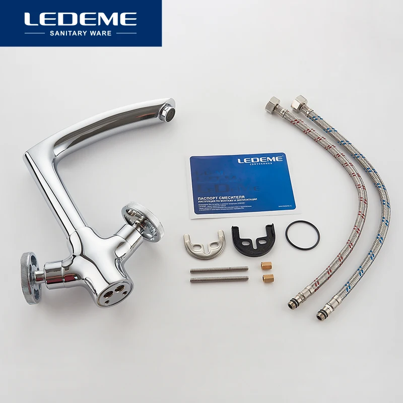  LEDEME Chrome plated Kitchen Faucet Seven Letter Design 360 Degree Rotation with Water Purification - 32828456106