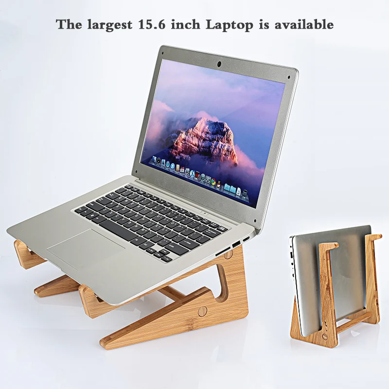 Подставка для ноутбука деревянный держатель для ноутбука PC Универсальный для MacBook Pro кронштейн Портативный максимум 15,6 дюймов