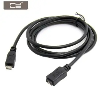 

100PCS/CY Full Pin Connected Micro USB 2.0 Type 5Pin Male to Female Cable for Tablet&Phone & CY & OTG Extension Cable 5ft 150CM