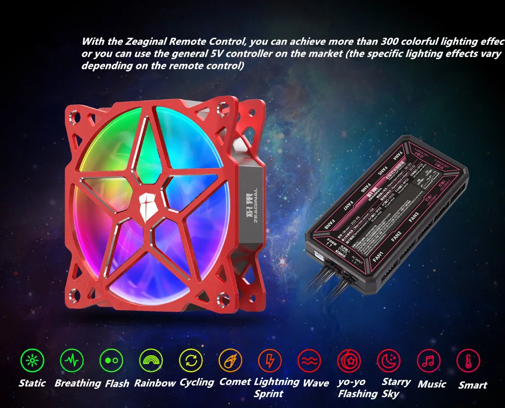 Zeaginal RGB вентилятор Mobo и синхронизации для ПК чехол 5V D-RGB полный Алюминий сплав 12032 водяного охлаждения радиатора новое поступление