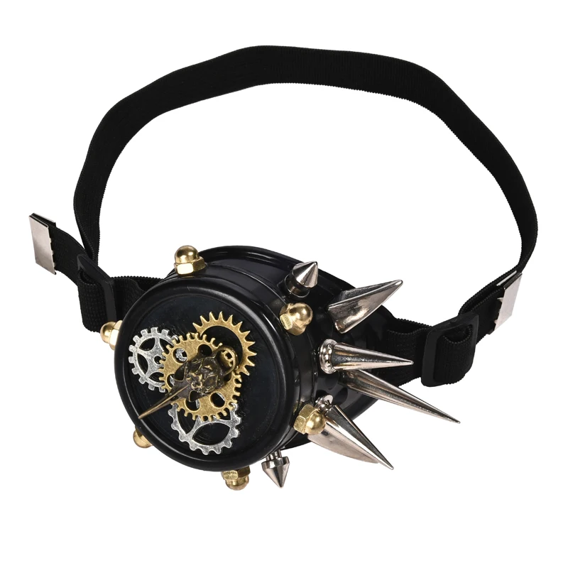 Steapunk gear s заклепки один глаз GlassPunk костюм для косплея на Хеллоуин вечерние шипы