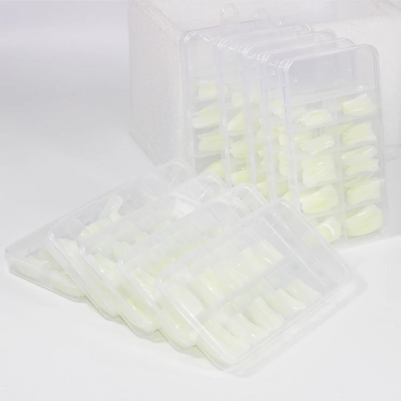 

False Nail 100pcs*10 box Natural Color French False Nail Tips Artificial Fake Nails Art Fingernail Full Manicure Tools