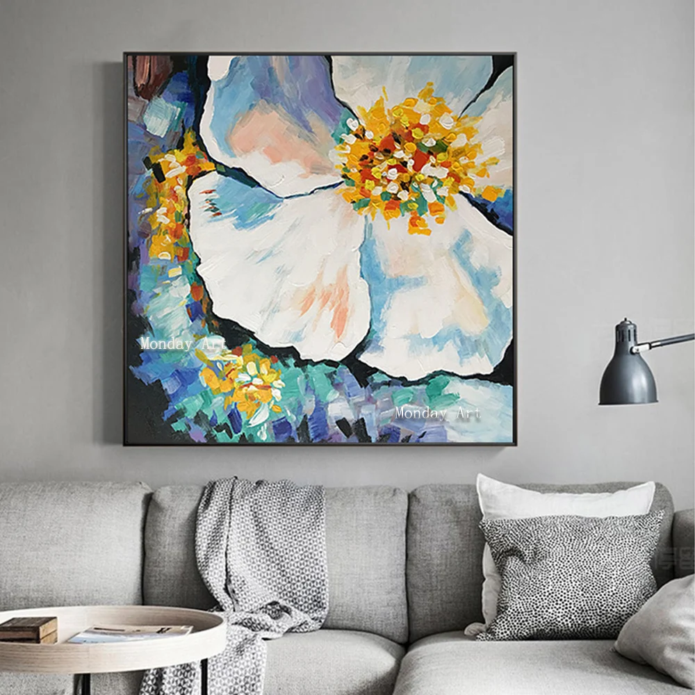 100-Hand-Painted-Modern-Flowers-Art-Oil-Painting-On-Canvas-Wall-Art-Wall-Painting-Adornment-pictures (4)