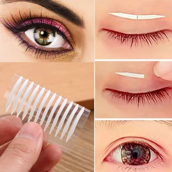 

YOKPN 300 Pairs S Eyelid Stickers Big Eyes Magic Eye Tape Strips For Women Double Eyelid Paste Natural Invisible Eyelids Tools