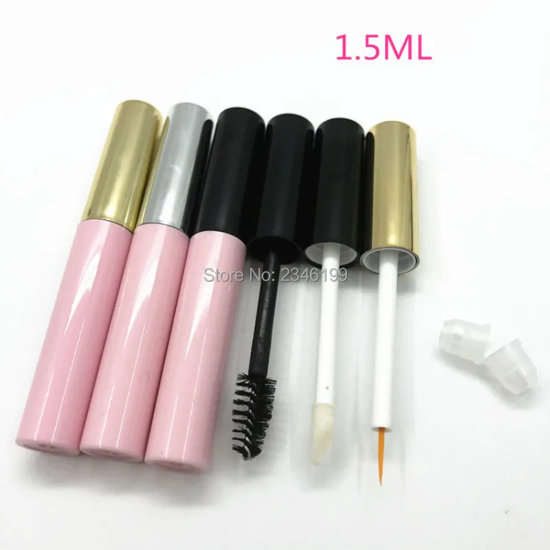 Empty Lipgloss Tube 1.2ml Mini Mascara Sub-bottle Pink Eyeliner Tube 1.2ml Empty Cosmetic Container Mini Lip Gloss Tube
