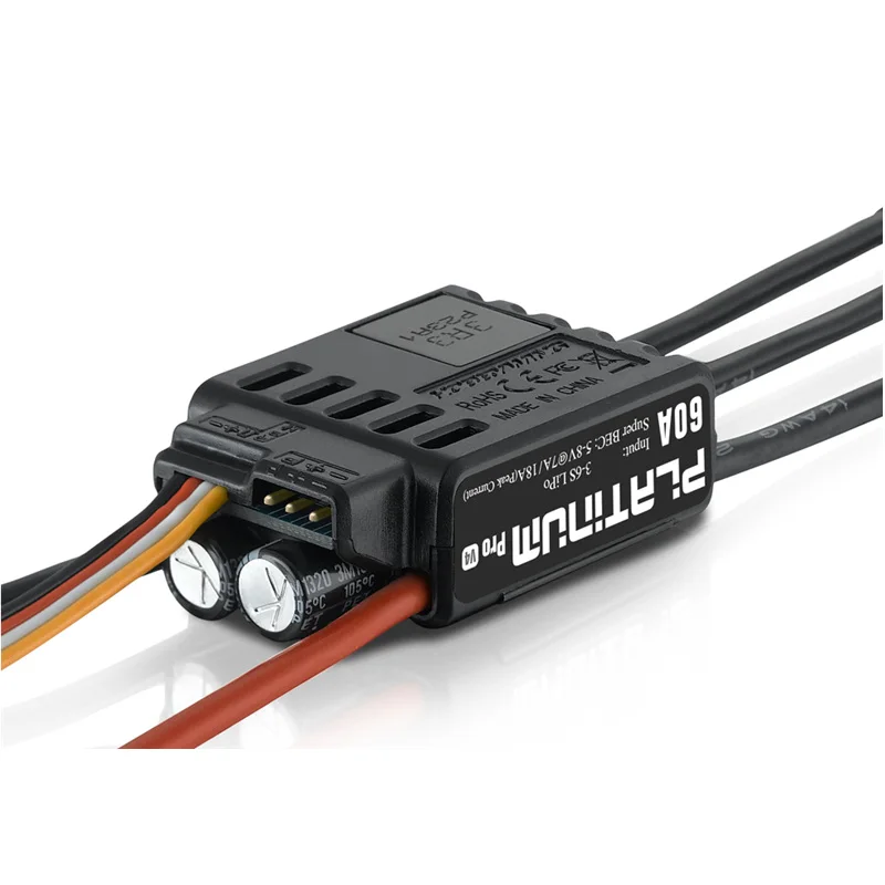 Hobbywing Platinum 60A V4 30215100 бесщеточный ESC 3 6S для радиоуправляемого вертолета 450 480