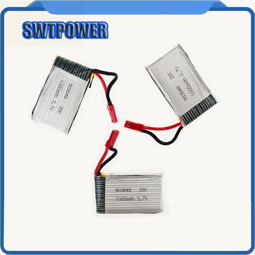 3pcs 3.7V 1000mAh Lipo Battery JJRC H11C H11WH Batteries 20C JST For H51 T51 H11D HQ898 RC Quadcopter Airplane Drone Part | Игрушки и