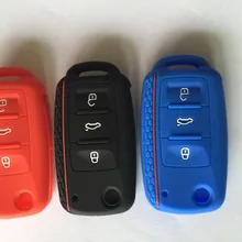 Складной флип-пульт дистанционного управления с силиконовой крышкой для ключа для VW Tiguan брелок для ключей от машины поло MK6 Passat B5 B6 Sharan Seat Leon TOLEDO Altea Skoda брелок