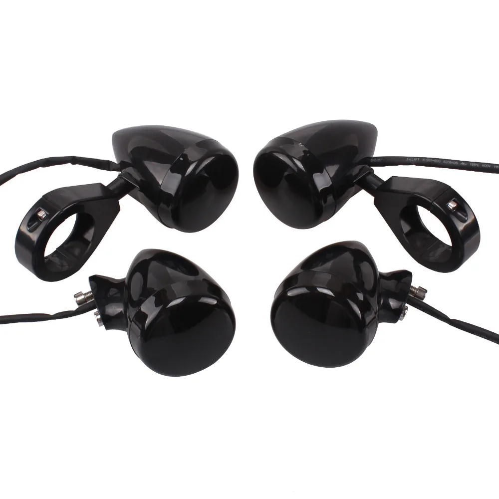 

New 4x LED Smoke 41MM Motorcycle Chrome Turn Signal Rear Indicator Light For Harley Chopper Cafe Racer Custom Bullet Style