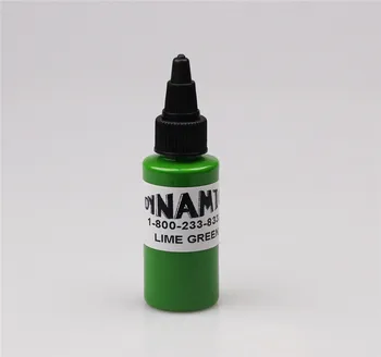 

5pcs LIME GREEN colors permanent makeup ink tattoo pigment set 30ml/bottle 1oz tattoo supply wholesale