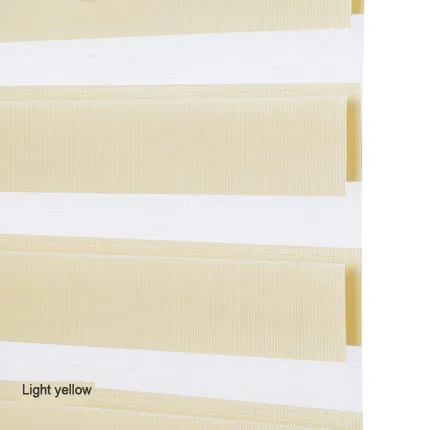 Высококачественная Пылезащитная шторка для окон, рулонная шторка Зебра, жалюзи нестандартного размера с кристальной стальной цепью, украшение для дома и офиса - Цвет: light yellow