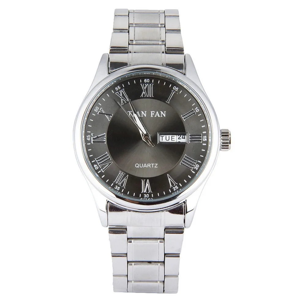 

New hot sale Leisure Business Watch With Steel Strap With Delicate Roman Numeral Mark Wrist Watch for men clock Smile