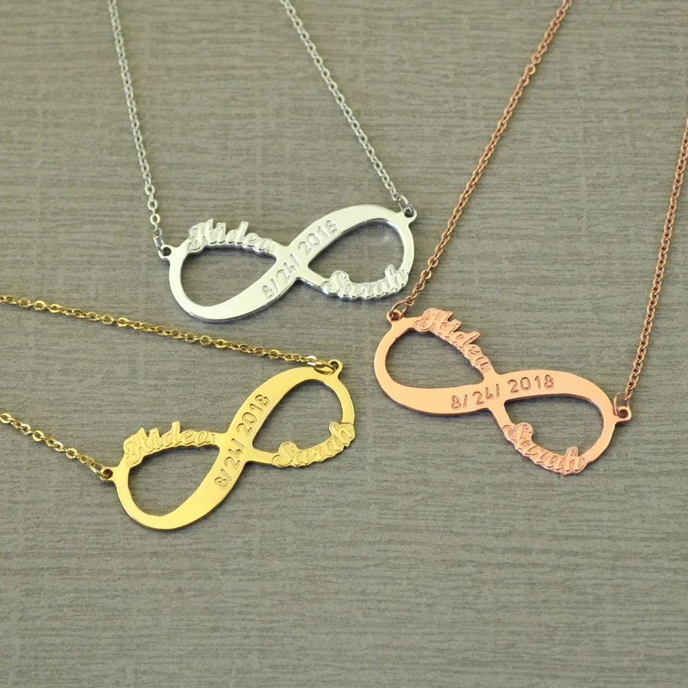 Personalized Infinity Necklace Infinity 