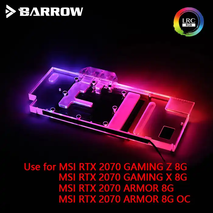 Barrow Water Block Use For Msi Rtx70 Gaming Z 8g Gaming X 8g Armor 8g Support Original Backplate 5v 3pin Header Rgb Fans Cooling Aliexpress
