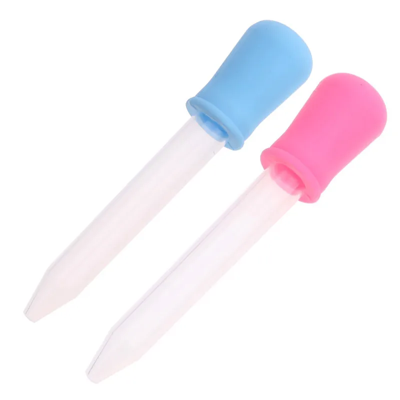 5ML Clear Silicone Plastic Baby Medicine Dropper Spoon Pipette Liquid