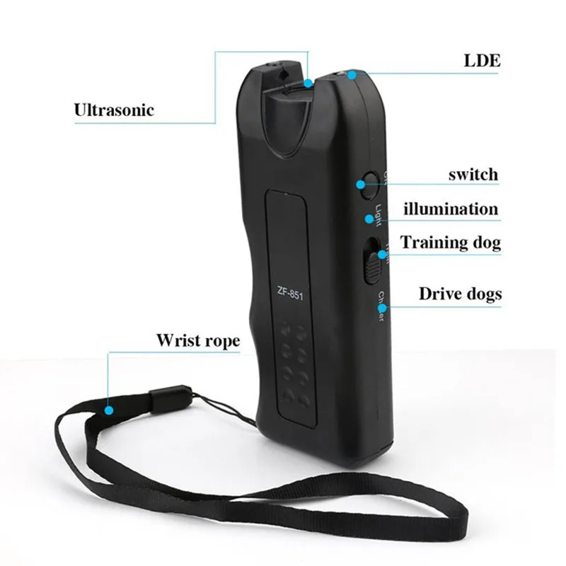 Self Defense Supplies Portable Ultrasonic Dog Chaser Stops Animal Attacks Personal Defense Dog Ultrasonic Drive Training guide (6)