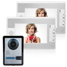 7 ”de Vídeo 1000TVL IR Vision Video de La Puerta de Intercomunicación Teléfono Cámara Impermeable Del Monitor y Cubierta Para La Lluvia con Timbre Hogar SY812FA12