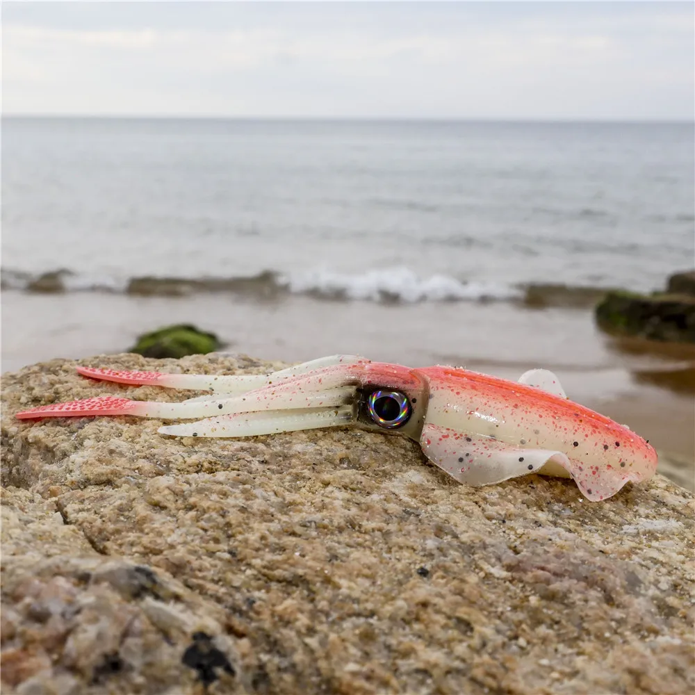 Светящаяся рыболовная Мягкая приманка Le Fish 15 см 20 г/60 г осьминог каймар рыба