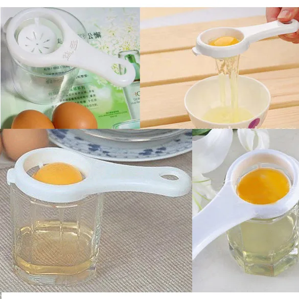 Мини Кухонный Контейнер для яиц желток Белый держатель сепаратора разделительное сито отделитель желтка забавная подставка
