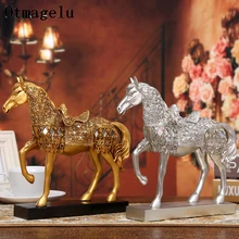 Старинный военный конь, свадебные украшения, статуэтки, миниатюры, искусственный животный орнамент, винтажный домашний декор, подарок на день Святого Валентина
