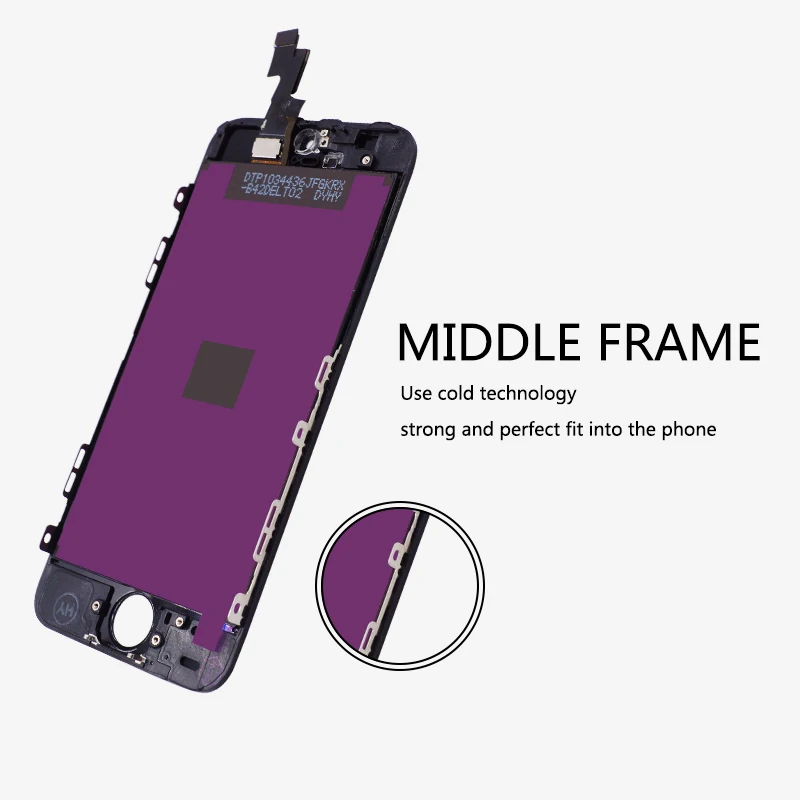 E Faith 100 шт./лот для iPhone 5S ЖК дисплей с сенсорным экраном дигитайзер в сборе черный и