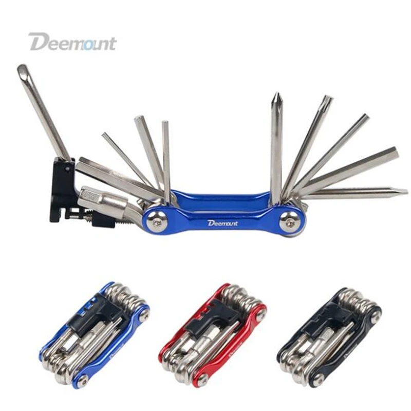 

11 in 1 Bicycle Tool Set Bike Repair & Service Kit Hex Spanner Screwdrivers Flat Phillips Keys Chain Cutter