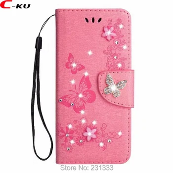 

C-ku Diamond Flower Wallet Leather Pouch Case For Samsung Galaxy A8 PLUS 2018 S9 NOTE8 S7 S8 A3 A5 2017 S6 EDGE Stand Skin 50PCS