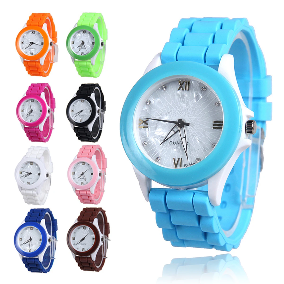 

Fashion Luxury Brand Watch Women Silicone Jelly Quartz Ladies Watches Hour montre femme relogio feminino Crystal Dress Watch
