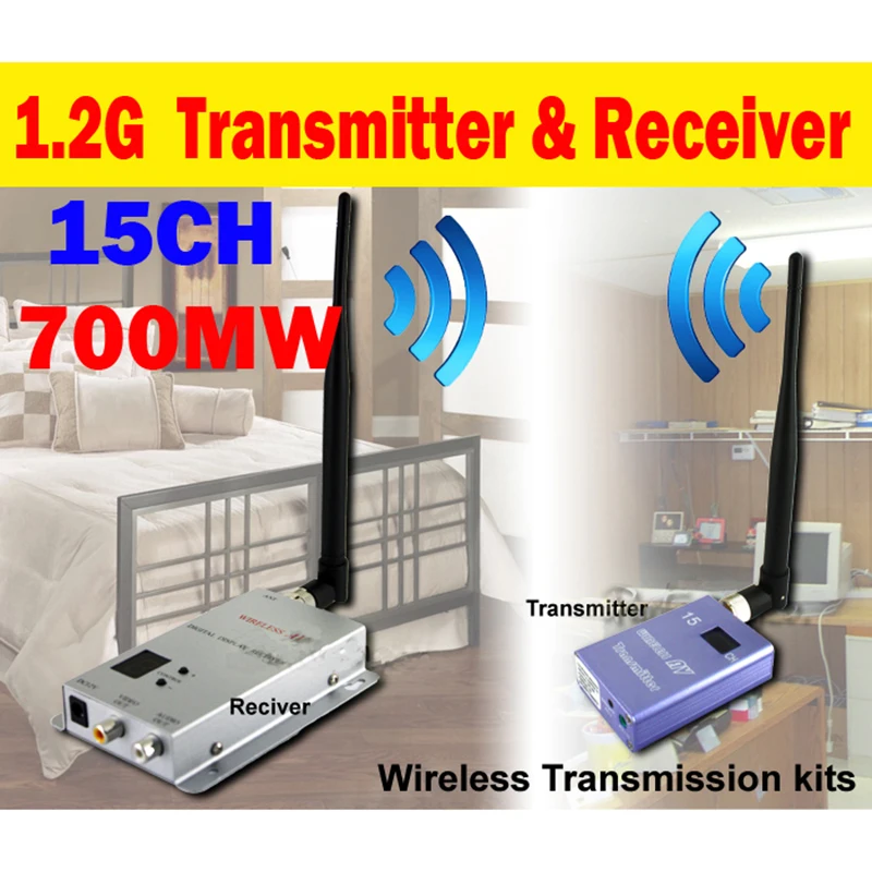 

Wholesale 10pcs/lot New 15CH 700MW Wireless Transmitter AV Video Audio Receiver AV Sender Free Express Shipping