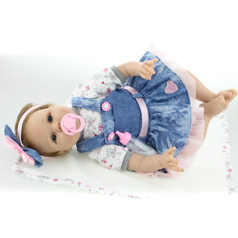 

55CM Silicone Baby Reborn Dolls Lifelike Jointed Princess Girls Toy Christmas Festival Gifts S7JN