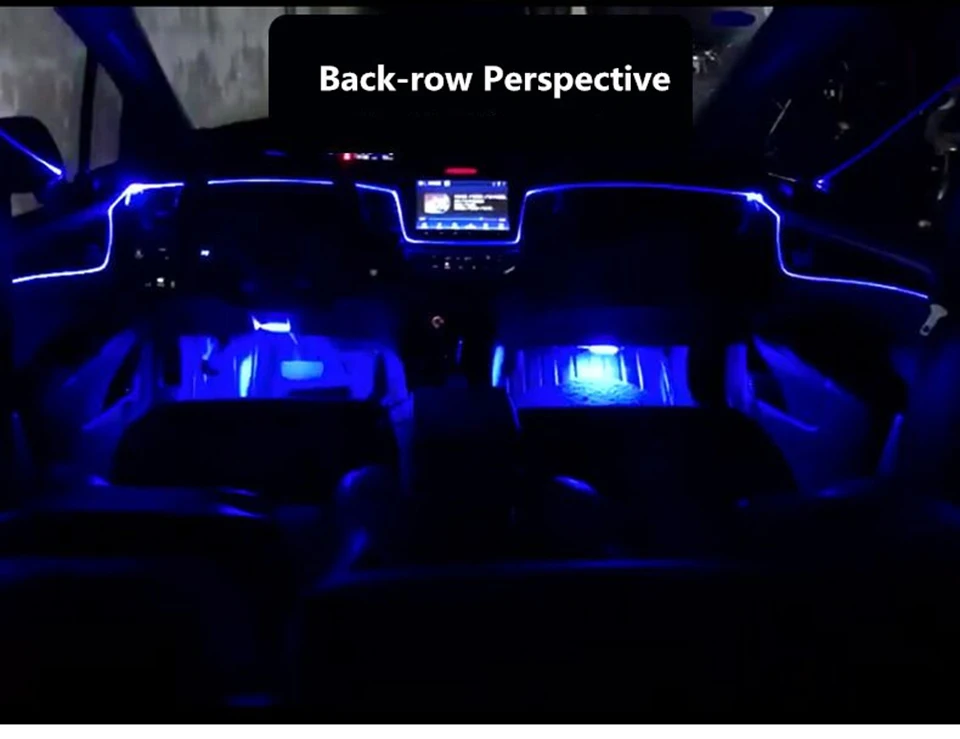 Универсальный 10 в 1 RGB светодиодный с 8M Автомобильный Интерьер Декор волоконно-оптический полосы светильник с помощью приложения Управление 12 В Декоративные Атмосфера лампы